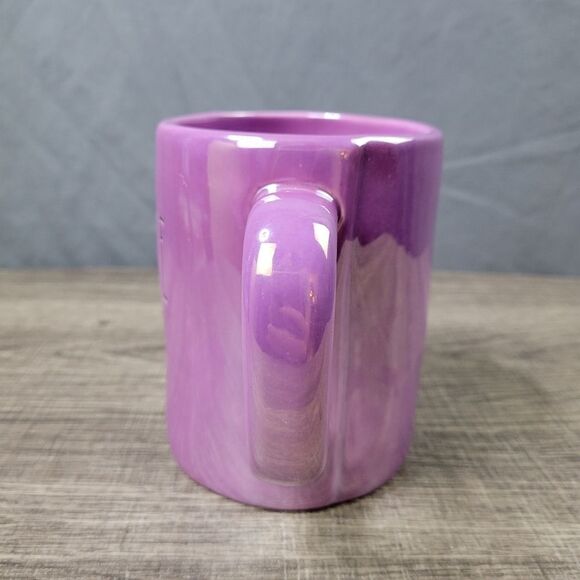Rae‎ Dunn Artisan Collection Iridescent Purple Fortune Teller Halloween Mug - Picture 4 of 6